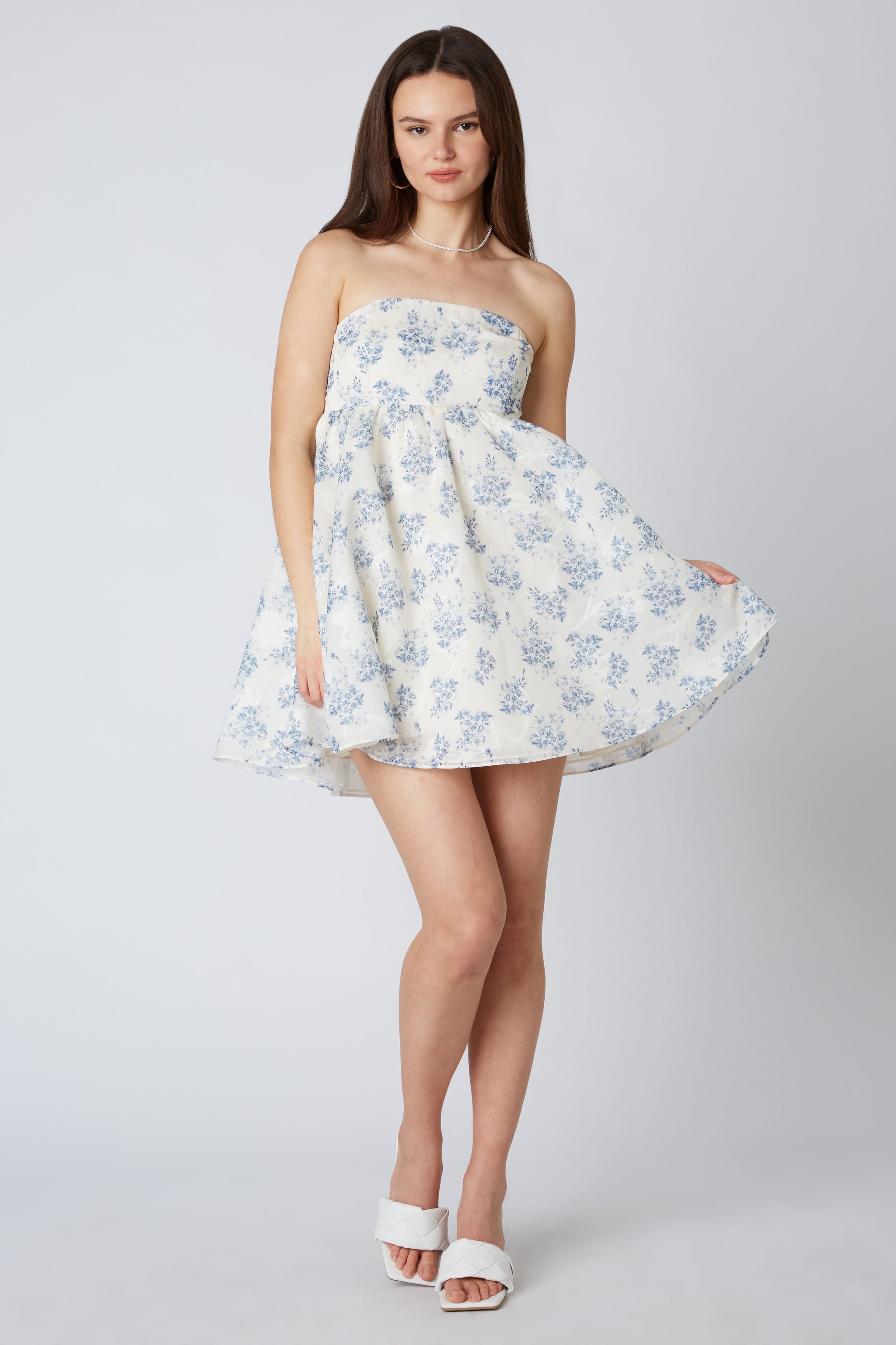 ワンピース Mallorca Back Ribbon Floral Dress Mallorca Back Ribbon Floral Dress